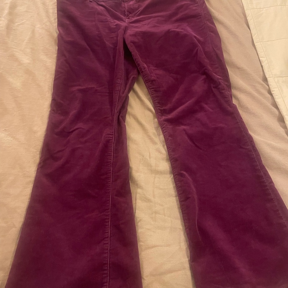 GAP Women's Maroon Boot Cut Corduroys Pants